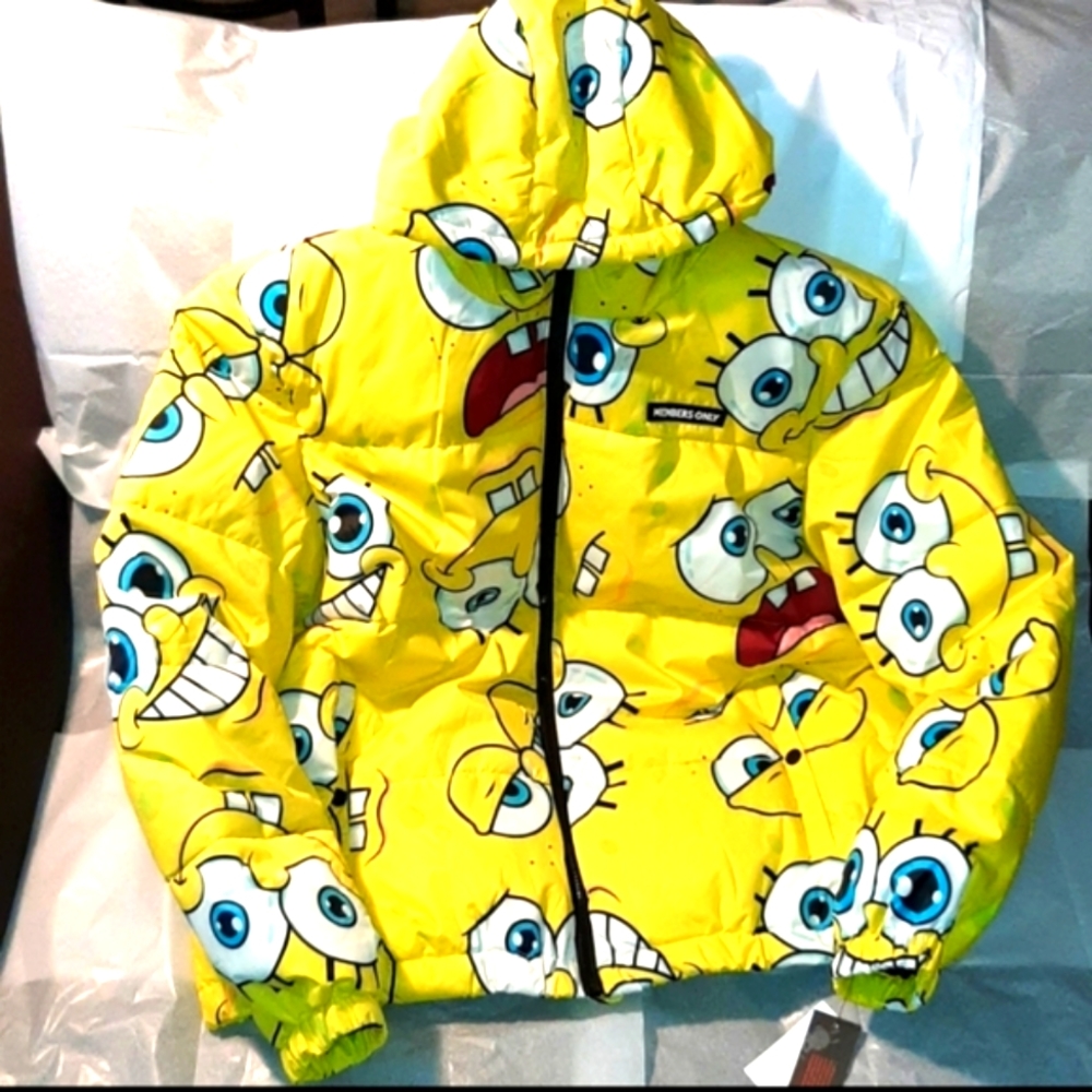 Nickelodeon Members Only SpongeBob Coat Brand NEW with Tags Men X-Large - Picture 1 of 15